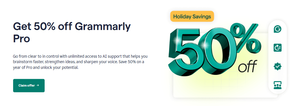 Grammarly Black Friday & Cyber Monday Deals Grammarly Black Friday & Cyber Monday Deals